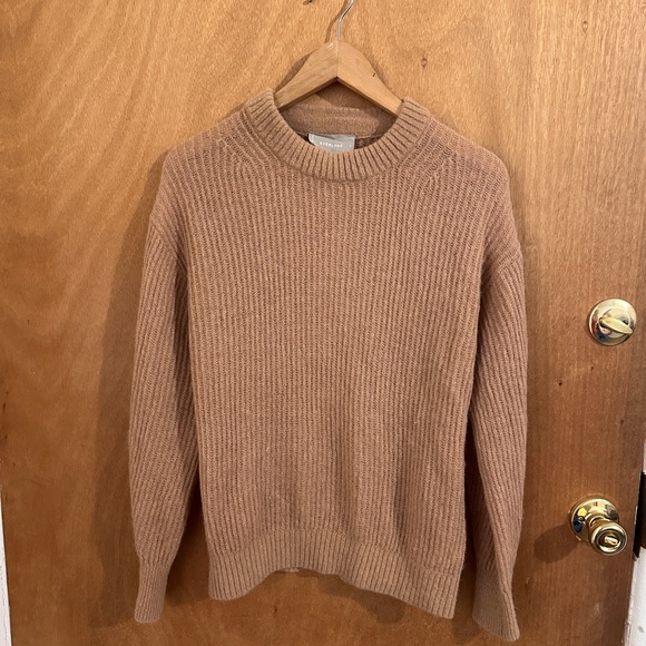 Everlane Tan Crew Neck Sweater ALPACA - Picture 2 of 5
